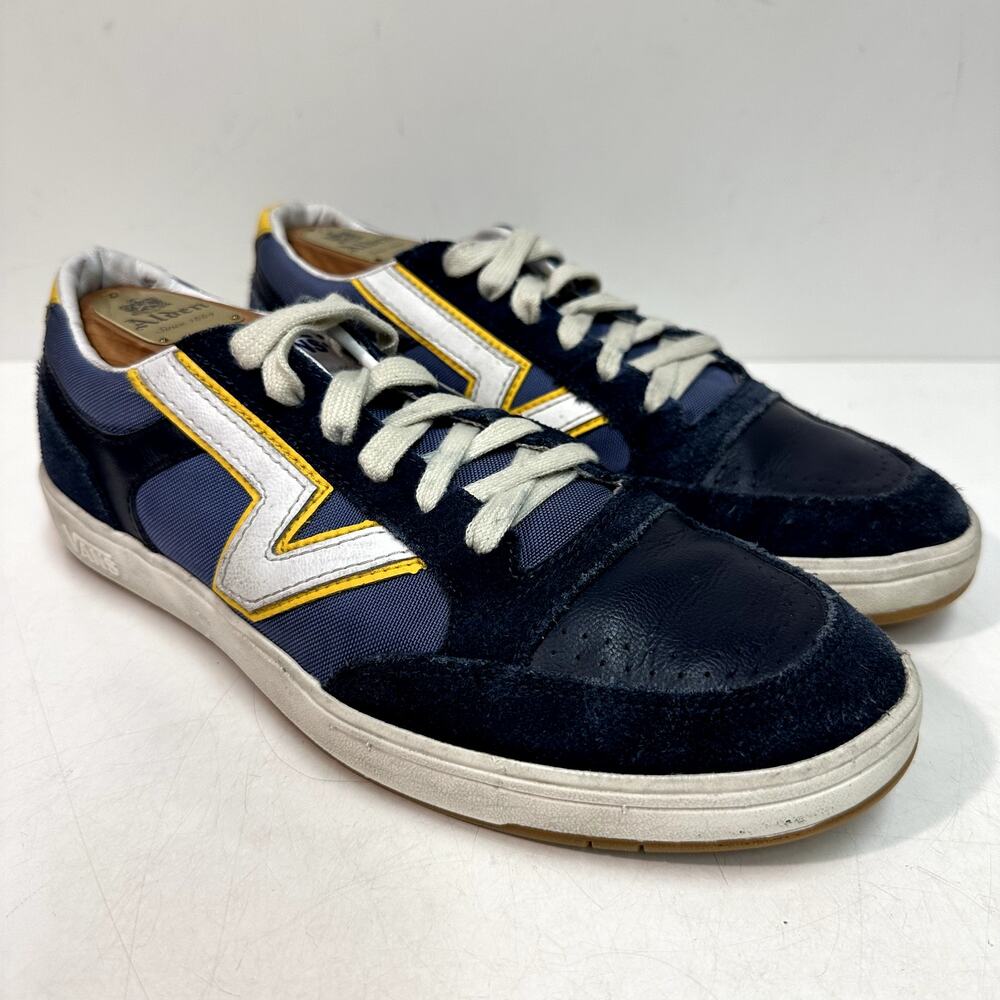 GOOD Vans Men's Lowland CC Serio Collection Skate Navy Blue Suede / Mesh 9